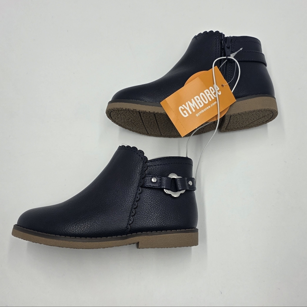 NEW Gymboree girls' Scalloped Flower Buckle Booties size 9 - Picture 4 of 7